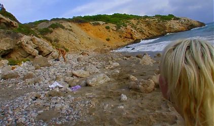 Angell Summers has anal sex and blowjob on the beach