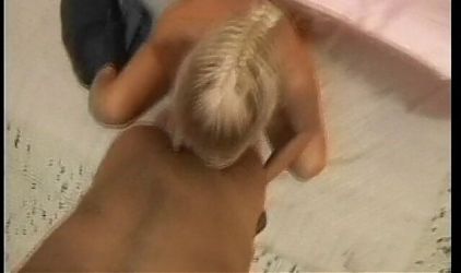 Cock hungry blonde begs for anal penetration and sperm eating